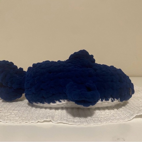 Blue crochet shark stuffed animal - Picture 2 of 4